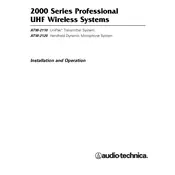 Audio-Technica ATW-2110 Wireless System manual cover