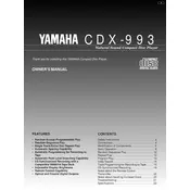 Yamaha CDX-993 Disc Player manual cover