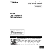 Toshiba RBC-AMSU51-ES Remote Control manual cover