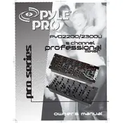 Pyle PYD2200 Mixer manual cover