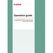 Canon imagePRESS C7011VPS Series manual cover