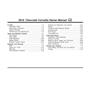 Chevrolet Corvette 2010 manual cover