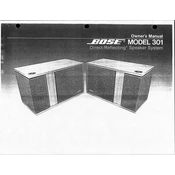 Bose 301 Direct Reflecting Speaker System manual cover