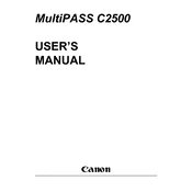 Canon Color Bubble Jet MultiPASS C2500 manual cover