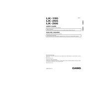 Casio LK190 Keyboard manual cover