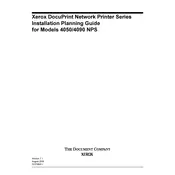 Xerox DocuPrint 4050 NPS Printer manual cover