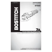 Bostitch BTE820K Grinder manual cover