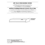 Whirlpool UXT2030ADW Hood manual cover