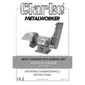 Clarke 6500032 CBG6SB Bench Grinder Sanding Belt manual cover