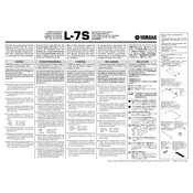 Yamaha L-7S Keyboard manual cover