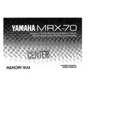 Yamaha MRX-70 Remote Control manual cover