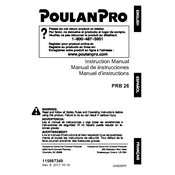 Poulan Pro PRB26 Blower manual cover