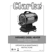 Clarke 6925500 Devil IRD20B Infrared Diesel Heater manual cover