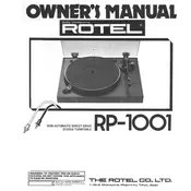 Rotel RP-1001 Turntable manual cover