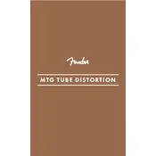 Fender MTG Tube Distortion Effects Pedal manual cover