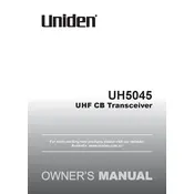 Uniden UH5045 Transceiver manual cover