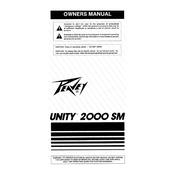 Peavey Unity 2000 SM Mixer manual cover