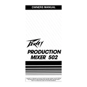 Peavey Production Mixer 502 Mixer manual cover