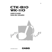 Casio CTK810 Keyboard manual cover