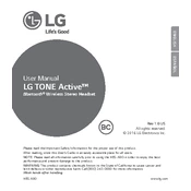 LG TONE Active HBS-A80 Black Headset manual cover