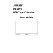 ASUS MB169C Plus Monitor manual cover