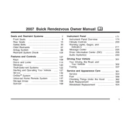 Buick Rendezvous 2007 manual cover