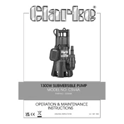 Clarke 7230604 CSV4A 1300W Submersible Pump manual cover