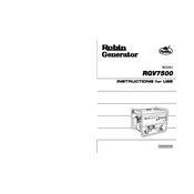 Subaru Robin RGV7500E Generator manual cover