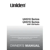 Uniden UH510 Series Radio manual cover