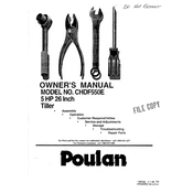 Poulan Pro CHDF550E Tiller manual cover