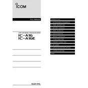 Icom IC-A16 Transceiver manual cover