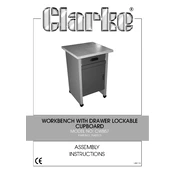 Clarke 7642010 CWB57 Workbench Drawer Lockable Cupboard manual cover