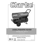 Clarke 631006 XR110 Paraffin Diesel Heater manual cover