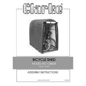 Clarke 3503597 CIB635 Bicycle Shed manual cover