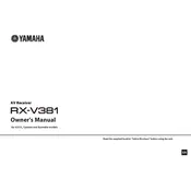 Yamaha RX-V381 Receiver manual cover