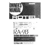 Rotel RA-913 Amplifier manual cover