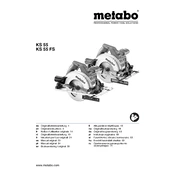 Metabo KS 55 FS Saw manual cover