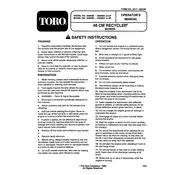 Toro Recycler 48-cm 20803B Mower manual cover