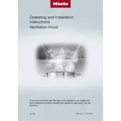 Miele DA 6698 D Puristic Version 6000 Hood manual cover