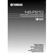 Yamaha NS-P210 Speaker manual cover