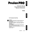 Poulan Pro PP025 Trimmer manual cover