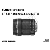 Canon EF-S18-135mm f 3.5-5.6 IS STM manual cover