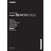 Yamaha PSR-SX600 Keyboard manual cover