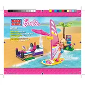 Mega Bloks Mattel Barbie Beach Day DBL99 Construction Set manual cover