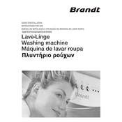 Brandt WFK1018E Washing Machine manual cover