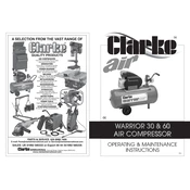 Clarke 2320360 Warrior 60 Air Compressor manual cover