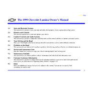 Chevrolet Lumina 1999 manual cover