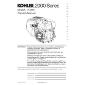 Kohler RH255 Engine manual cover