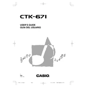 Casio CTK671 Keyboard manual cover