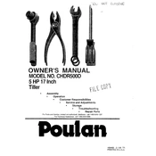 Poulan Pro CHDR500D Tiller manual cover